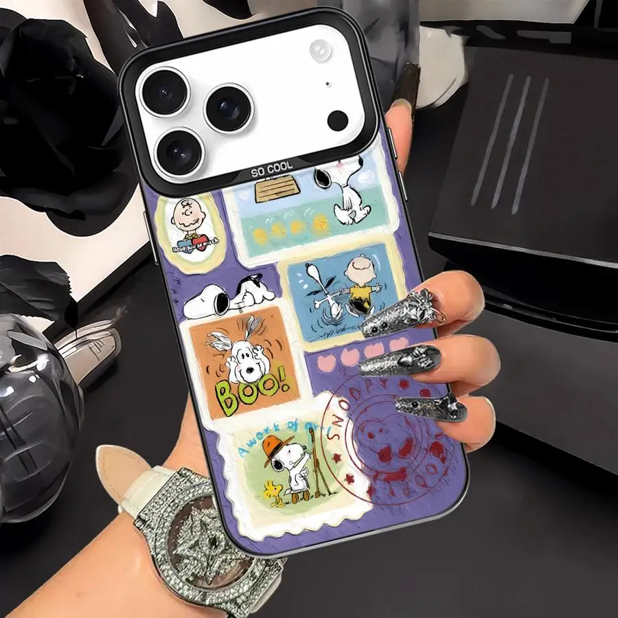 Funda para iPhone 17Air XS 16e 13 14 16 17 Pro Max 15 Plus 12 11 XR Funda trasera para teléfono Linda S-S-noopyS Dibujos animados - imagen 4