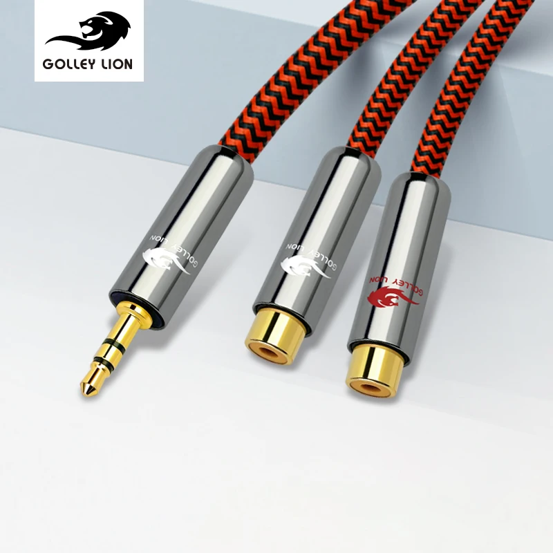 Mini Cable de Audio Jack, enchufe de 3,5mm a enchufe hembra RCA Dual para TV, PC, amplificador de Audio para coche, auriculares, 1M, 1,5 M, 2M, 3M, 5M, 8M, 10M, 15M