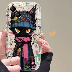 Funda TPU Vivo Y Series Gatos Graffiti Antigolpes