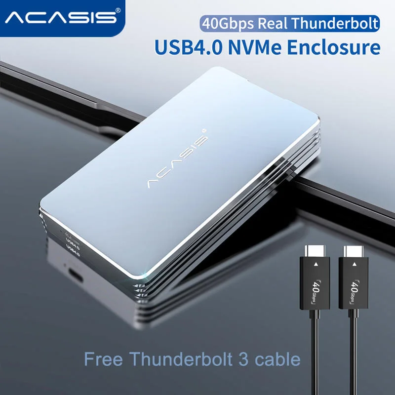 Acasis-carcasa Nvme para móvil Thunderbolt 3 USB 4,0, interfaz tipo C, M.2, 40gbps, Compatible con USB 4/3,2/3,1/3,0