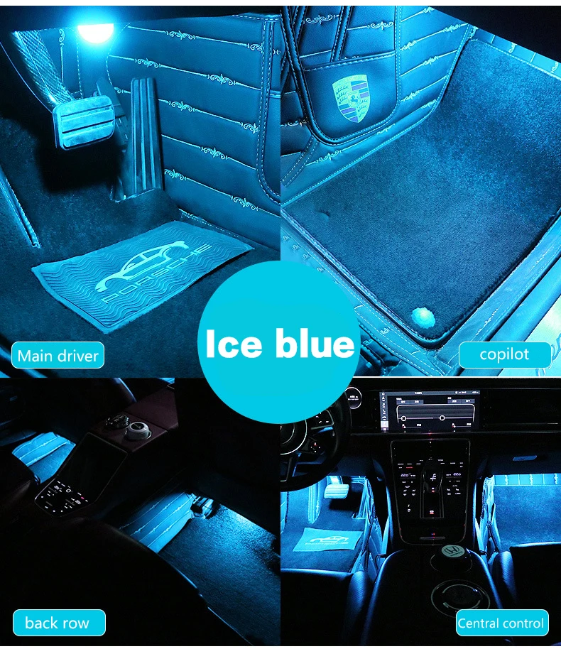 Luz LED ambiental para pie de coche, luz nocturna RGB con USB, iluminación de ambiente de neón, lámpara ambiental Interior para coche, luz decorativa de ambiente - imagen 5