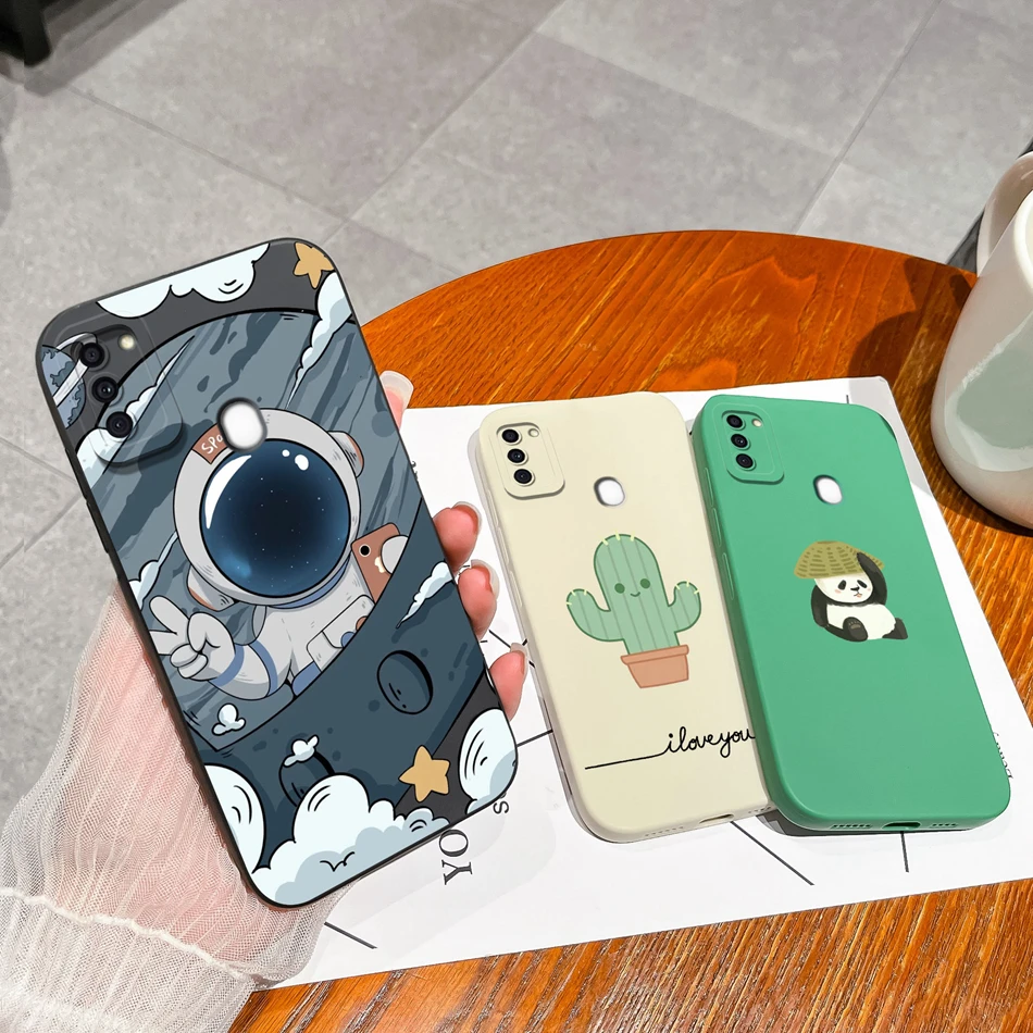 Funda para Samsung A11 flor suave silicona líquida protección de lente duradera fundas traseras de teléfono para Galaxy A 11 Funda Coque para mujer - imagen 2