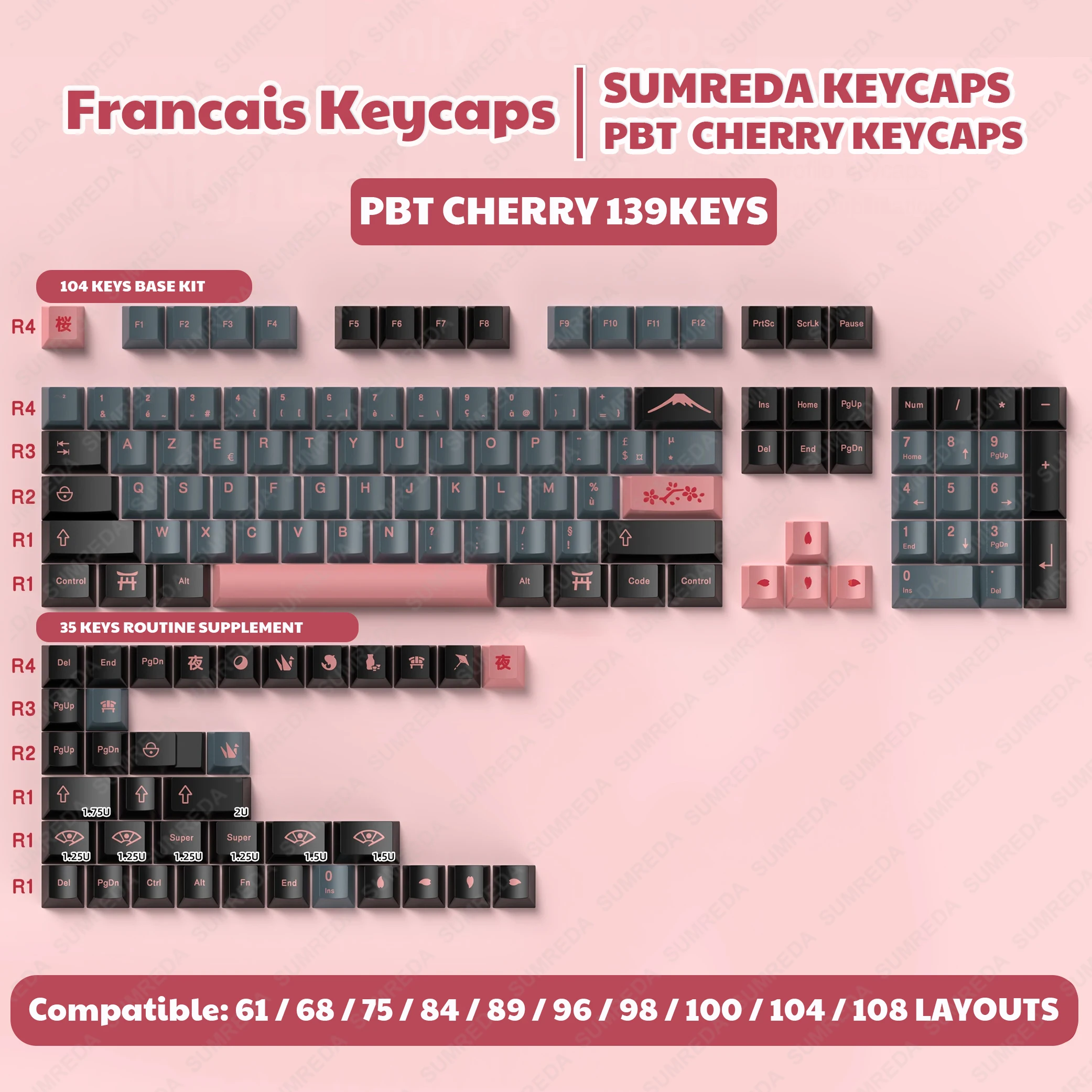 Pink 139keys FR