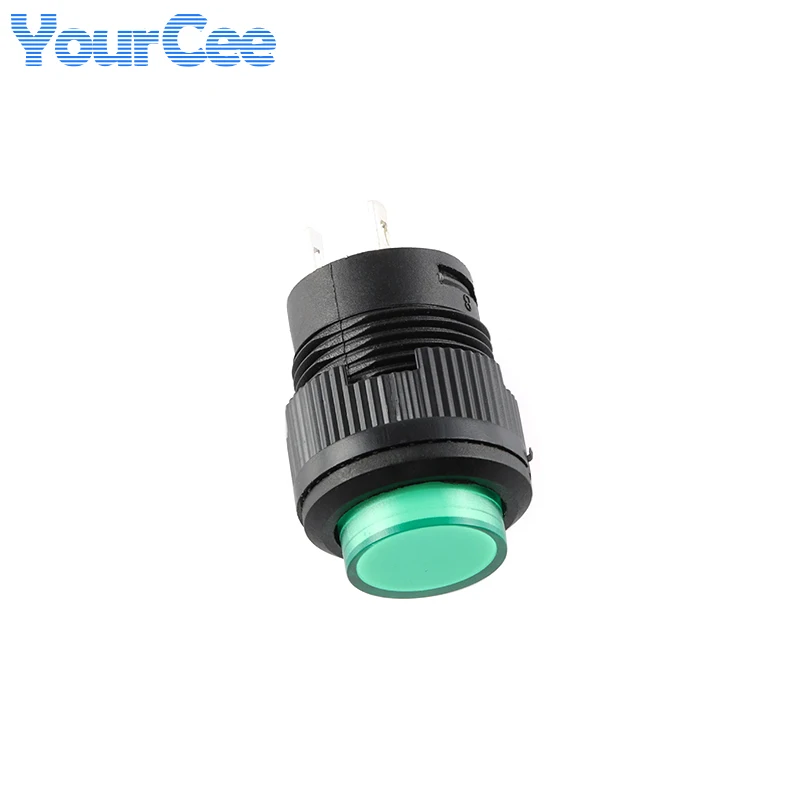 5 uds R16-503 interruptor de alimentación R16 interruptor de botón R16-503B R16-503A LED botón de Reinicio de enganche 2P 4P autobloqueo momentáneo sin bloqueo - imagen 2