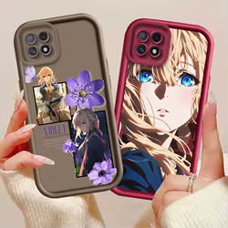 Violet Evergarden para OPPO A96 A58 A74 A78 A72 A53 A54S A94 A54 A16 A52 A57 A98 A76 funda de teléfono con escalera ocular
