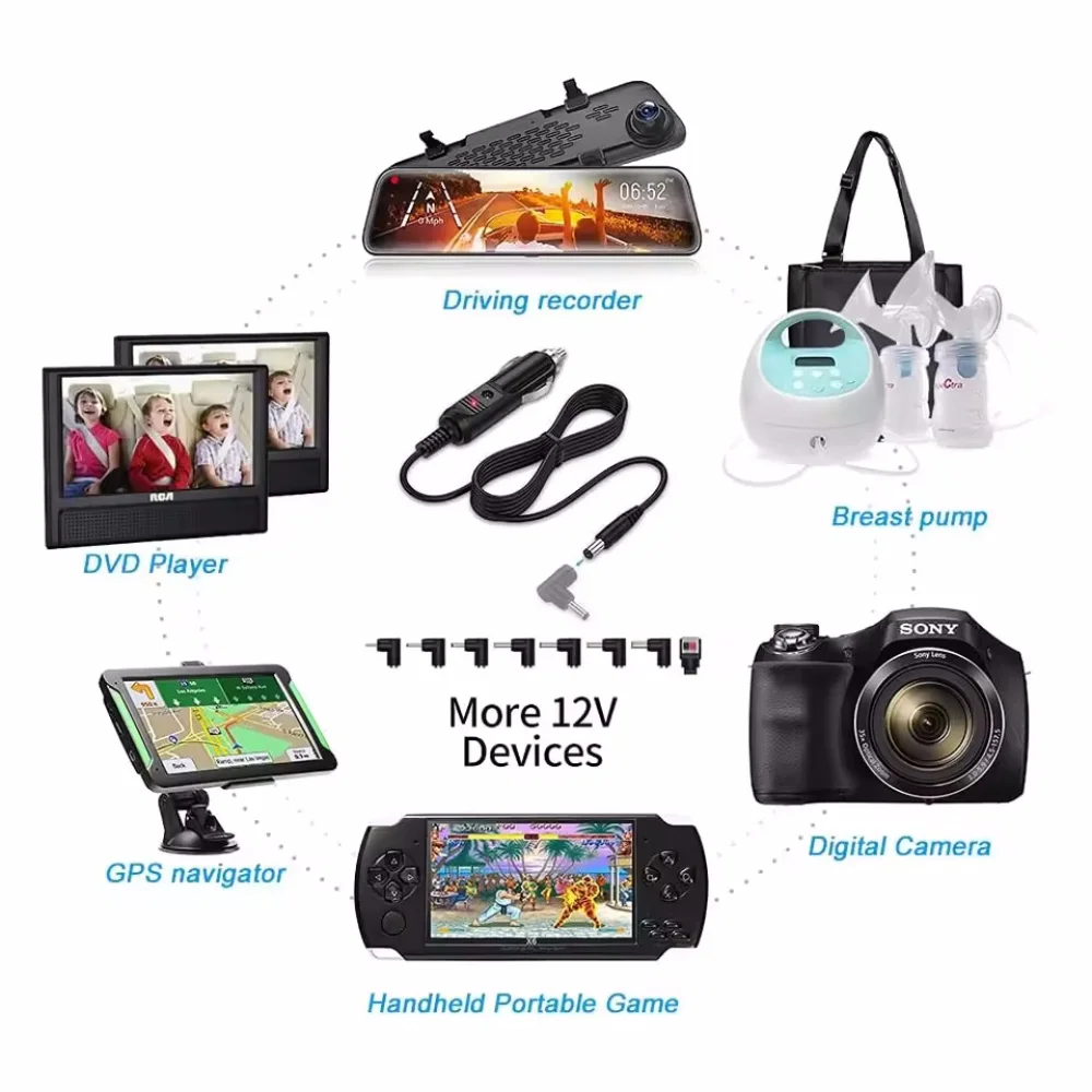 Cable de alimentación para cigarrillos de coche de 12V, enchufe para encendedor, enchufe LED macho, adaptador de conector, accesorios interiores para encendedor de cigarrillos de coche - imagen 2