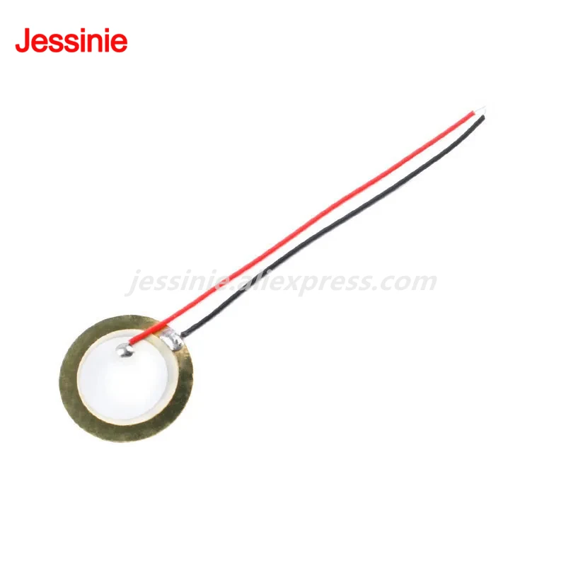 Placa de oblea de cerámica piezoeléctrica, diámetro de 20mm para Sensor de altavoz zumbador con cable, 20 piezas/1 ud. - imagen 2