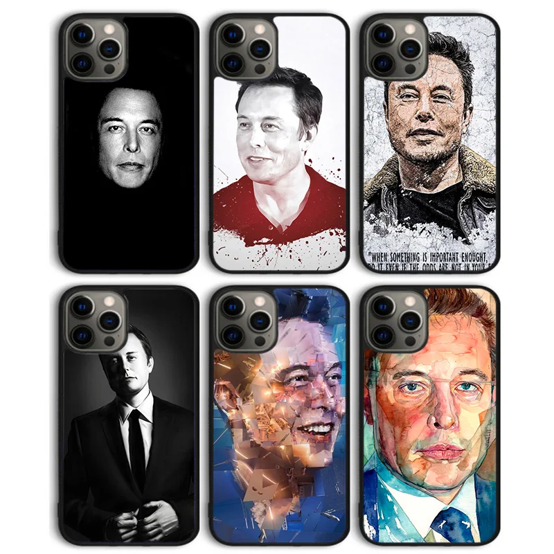 Funda trasera de teléfono Elon Musk para iPhone 17 Air 16e 15 14 13 Pro Max 12 Max Plus 11 Pro Max Coque