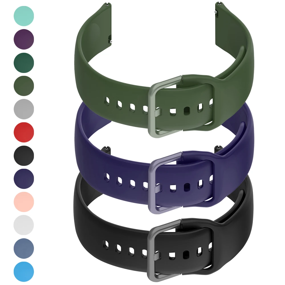 Correa Universal de liberación rápida para reloj, pulsera de silicona para hombre y mujer, accesorios deportivos para Smartwatch, 20mm, 22mm