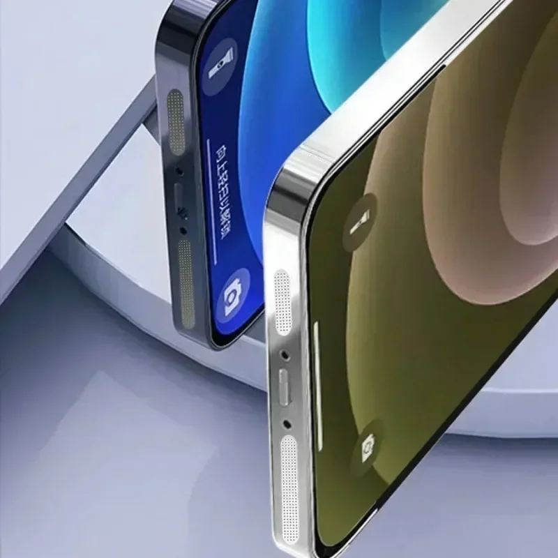 1-13 Uds. Pegatinas de cubierta de red adhesiva antipolvo de malla metálica Universal para IPhone 16 15 Pro Max 16 Plus agujero de altavoz antipolvo - imagen 4