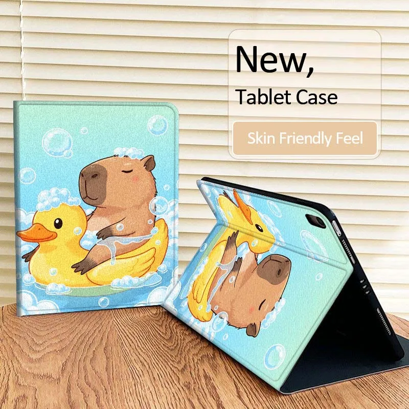 Regalo de dibujos animados de capibara para iPad Pro Air Mini 2 3 4 5 6 7 7th 8th 9th 10th 11th 10,2 9,7 10,5 11 12,9 13 funda para tableta