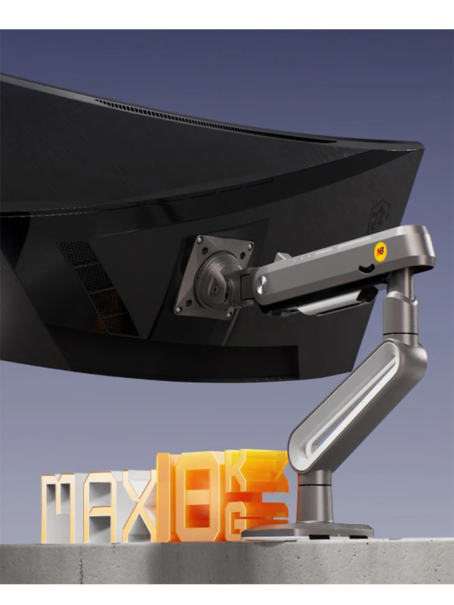 Brazo para Monitor de juegos de escritorio, soporte para Monitor de pantalla de arco curvo de 27-50 pulgadas, soporte para Monitor ultraancho de 2-18kg NB A6