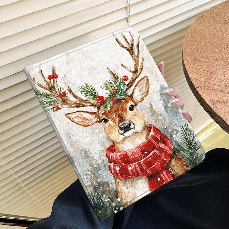 Navidad invierno ciervos de nieve para Samsung Galaxy Tab S7 S8 S9 S10 11 12,4 13,1 FE Plus Lite pulgadas funda para tableta