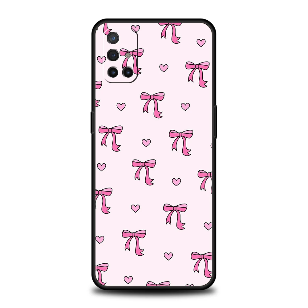 Funda de teléfono para OnePlus 13 12 11 10 9 Pro 9T 13R 12R 10R 9RT 10T 8T 8 Nord 2T CE 2 3 5G N200 N30 funda bonita con lazo de corazón rosa - imagen 3