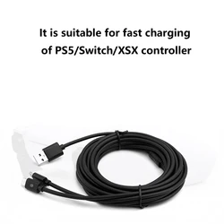 Cable de Carga Doble Xbox Series X/S y PS5 con Luz Indicadora