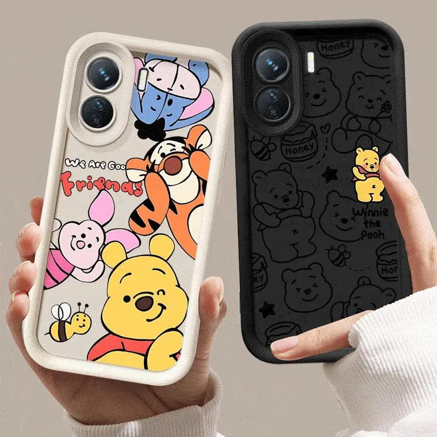 Funda de teléfono de oso de dibujos animados de Disney para Redmi Note 10, 12, 13, 4G, 5G, 10S, 10Pro, 11, 11S, 11, 12, 13, Pro4G, 5G, 11, 12, 13ProPlus5G, 12S