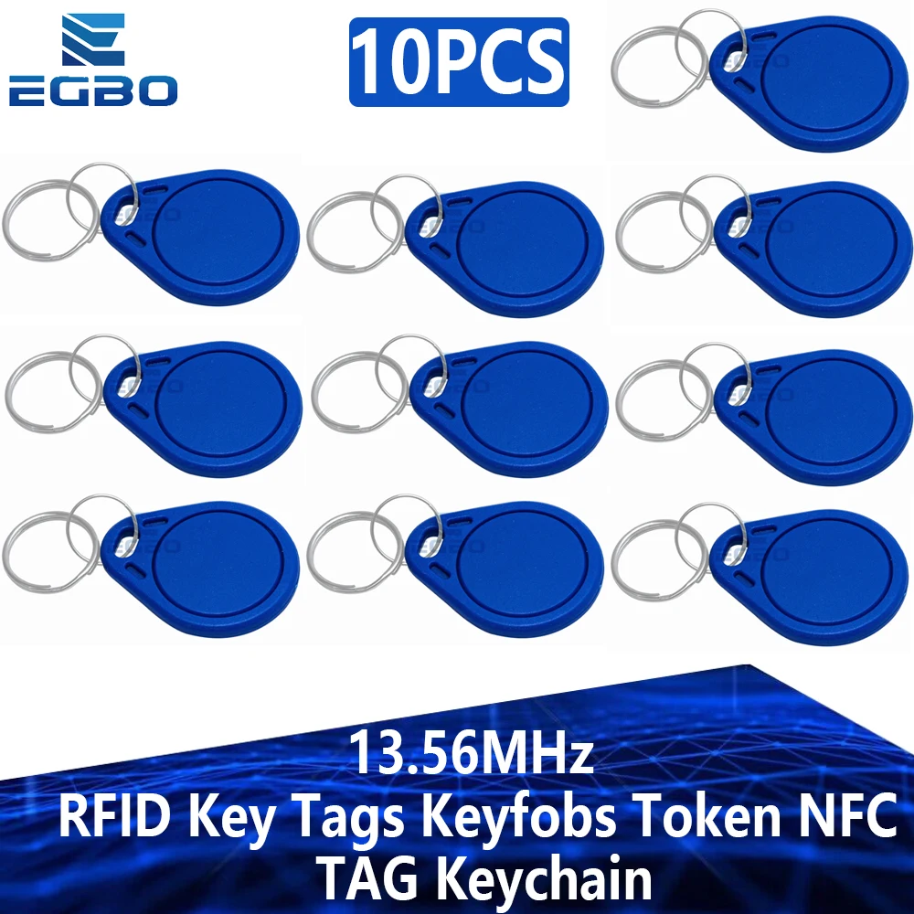 10 Uds 13,56 MHz RFID NFC llavero Token para Arduino/Watch/IoT-Control de acceso, etiqueta reguladora programable con clonación