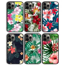 Funda trasera de teléfono con flores tropicales para iPhone 17 Air 16 15 14 13 11 12 Pro Max PlusS Shell Coque