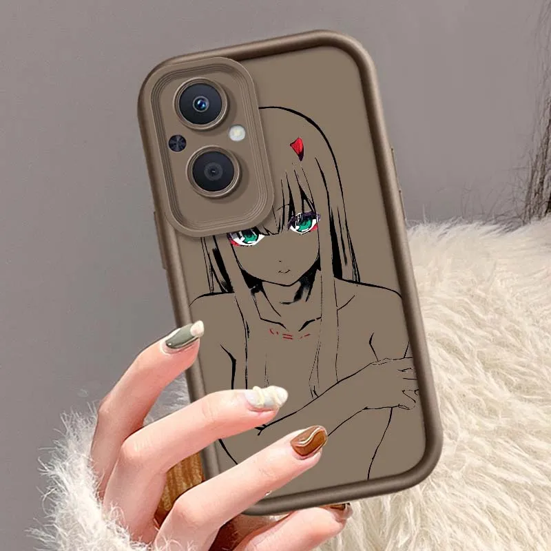 Zero Two Anime adecuado para OPPO Reno10 Reno8 Reno7 Reno6 Reno5 T Z Lite Pro Plus 5G Eye Ladder funda de teléfono cubierta de moda - imagen 4