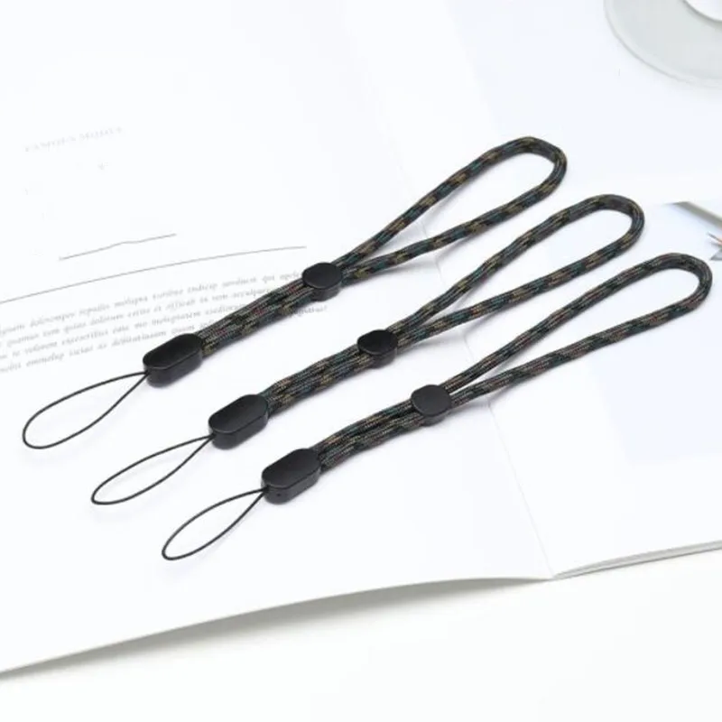 10 Uds correa de muñeca de mano cordón, correas de muñeca de nailon ajustables llavero cadena para soporte de funda de teléfono móvil, cámara, USB, insignia - imagen 4