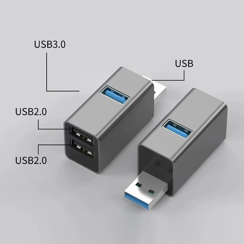 Hub USB de 3 puertos, divisor USB de alta velocidad, transferencia rápida de datos, Mini extensor USB portátil para PC, ordenador, escritorio, portátil, USB A Hub - imagen 5