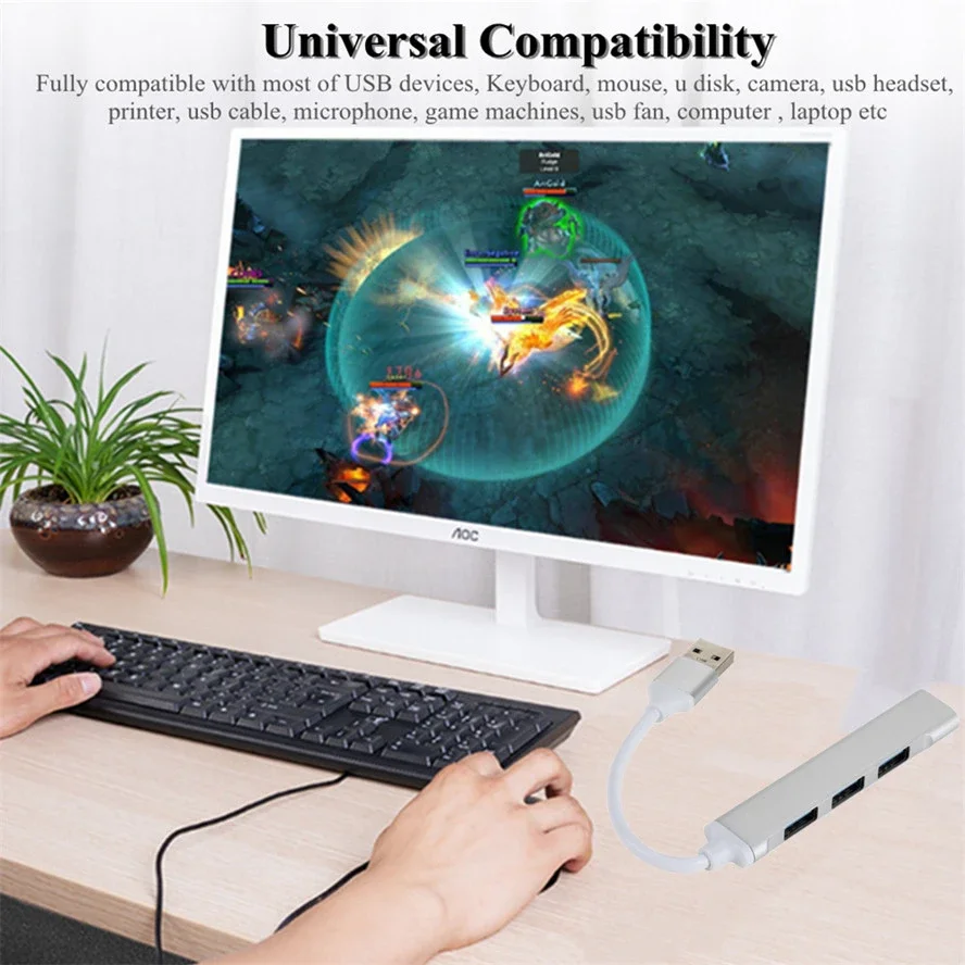 Tipo C USB C HUB 3,0 adaptador multidivisor de 4 puertos de alta velocidad OTG para Lenovo HUAWEI Xiaomi Macbook Pro 15 Air Pro Accesorios - imagen 4