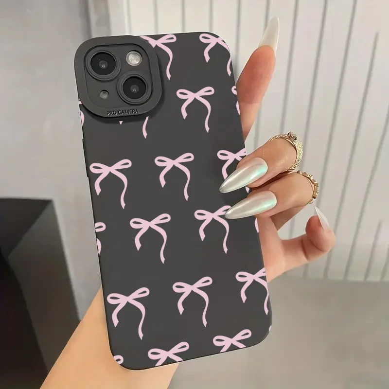Funda para Xiaomi 13 12 11 Lite 14T 14 13T 12T 12X funda de teléfono con estampado de lazo rosa para Poco M6 X6 X5 X3 F5 F6 Pro Fundas de silicona suave - imagen 2