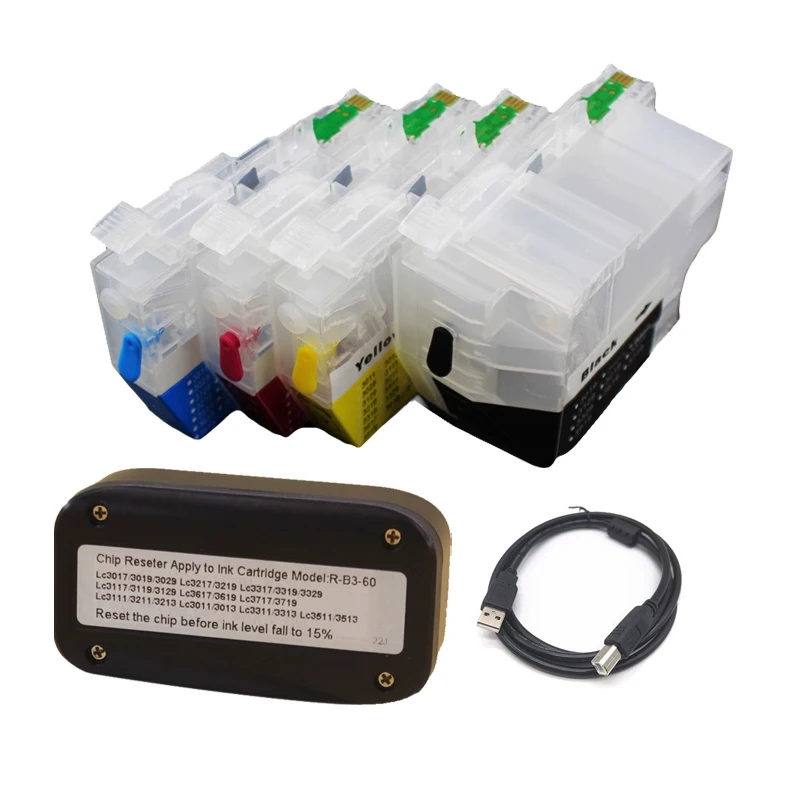 Cartucho de tinta recargable LC3619 LC3617 3619 3617 XL con reiniciador para Brother LC3619XL MFC-J2330DW MFC-J2730DW J3530DW J3930DW - imagen 3