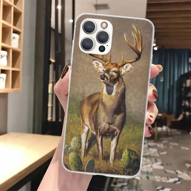 Funda de teléfono de silicona de camuflaje de caza de ciervos para iPhone 17 16E 15 Pro Max 14 Plus 11 13 Mini 12 7 8 SE Air 17Pro Cover Shell 17 16 16 - imagen 4