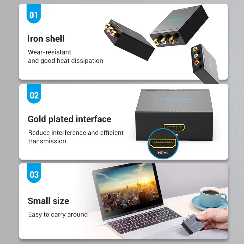 Vention Adaptador HDMI a RCA/AV – 1080P - imagen 3