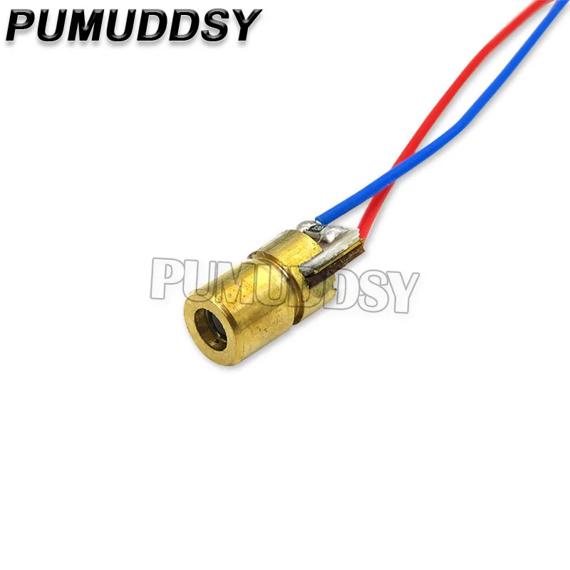 Mini diodo puntero láser ajustable de 3V y 5V, circuito de diodo láser de punto rojo, módulo de 650nm, puntero de vista, cabezal de cobre - imagen 3