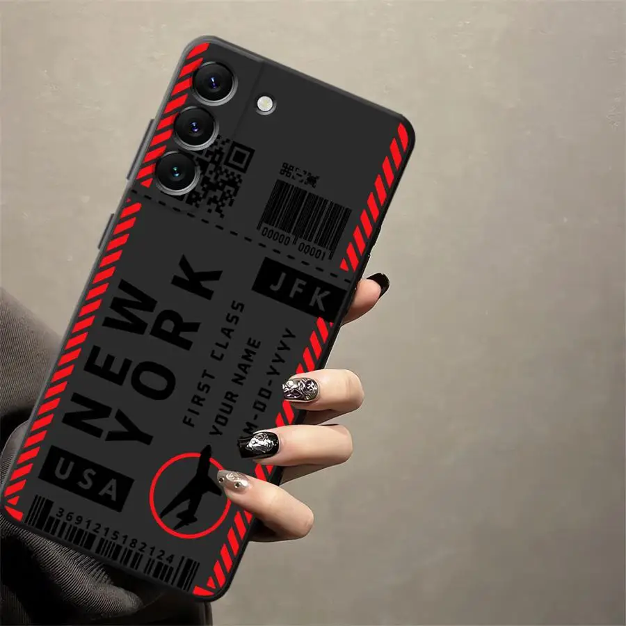 Funda de tarjeta de embarque creativa para Honor Magic5Lite X9a X6 X8 90 200 400 Lite X7 X5b 70 8X funda de teléfono suave negra - imagen 5