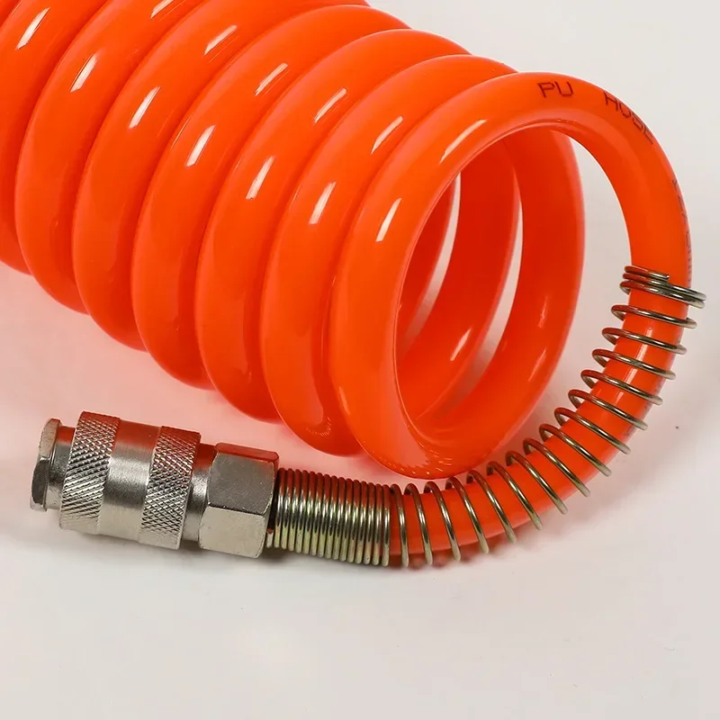 Manguera de aire neumática de 6M/9M, tubo de PU con conector europeo, resorte retráctil, tubo de acoplamiento rápido de la UE, piezas de montaje de compresor de aire - imagen 2