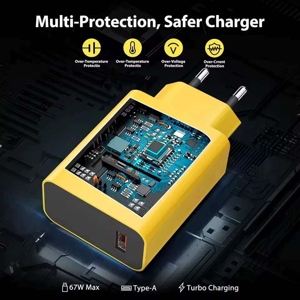 Cargador rápido Turbo EU 6A 67W Max para Xiaomi 11 12 13 14 Ultra Redmi Note 11T 12T 13 POCO X4 X5 X6 Pro Cable de carga USB tipo C - imagen 2