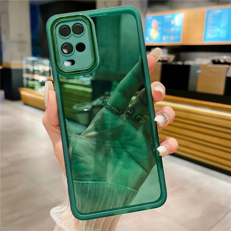 Funda de teléfono transparente de Color para Samsung A32, A52, A72, A13, A33, A53, A73, A15, A35, A55, A14, A34, A54, A24, A25, fundas traseras de lente de silicona - imagen 5