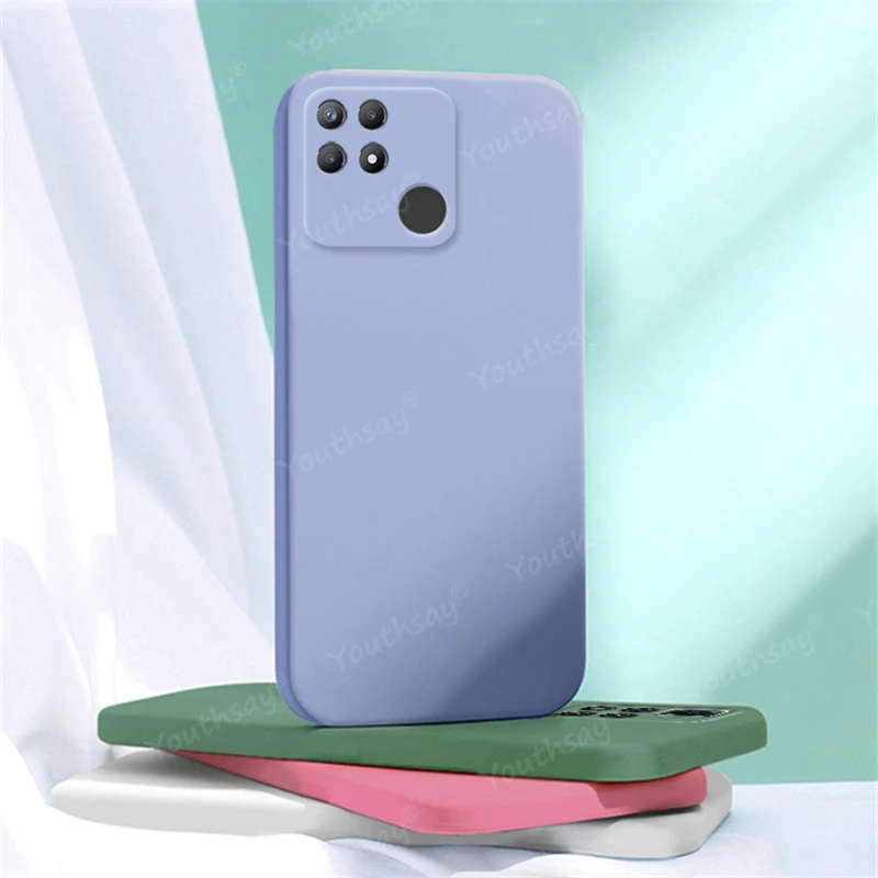 Para Realme Narzo 50A funda para Realme Narzo 50 A 50i funda protectora lisa de silicona funda suave de goma para Realme Narzo 50A cubierta