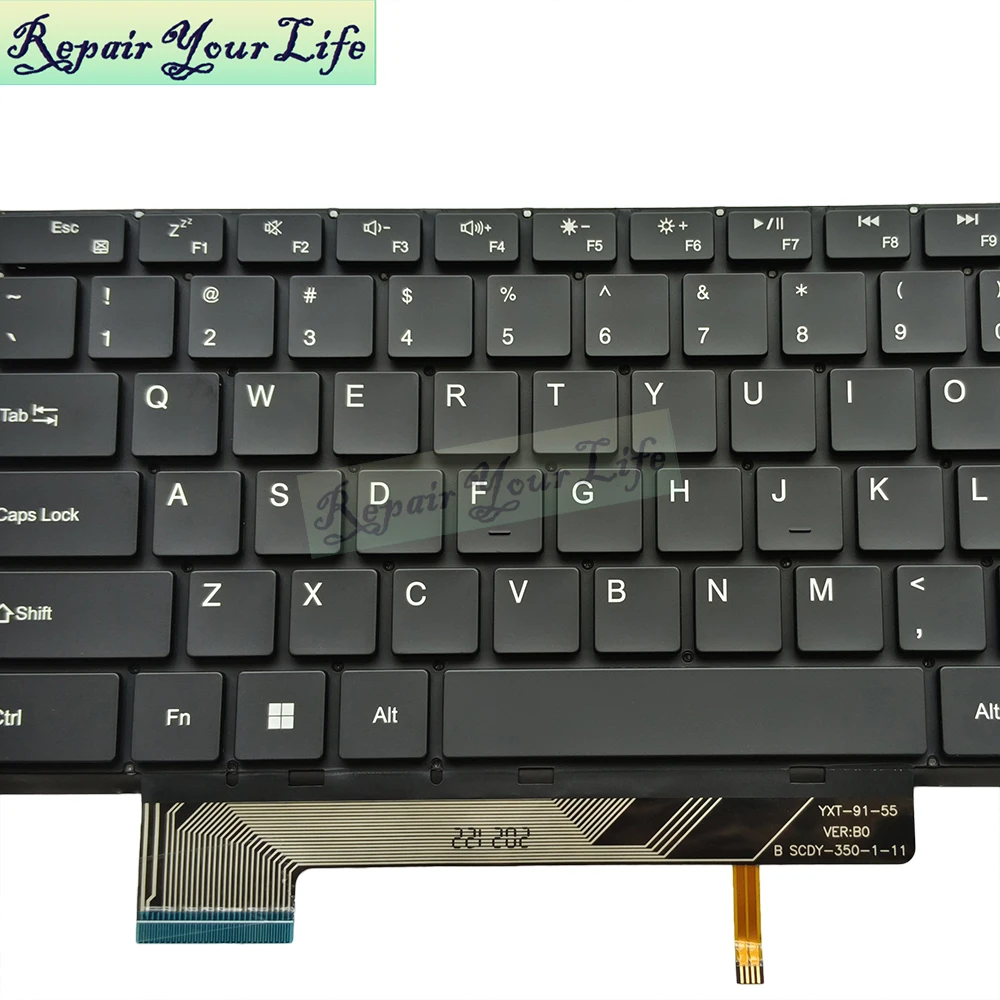 Retroiluminación del teclado ruso de EE. UU. RU para Gateway GWNR71517 GWNR71517-BL GWNR71517-BK portátil inglés retroiluminado YXT-91-55 SCDY-350-1-11 - imagen 5