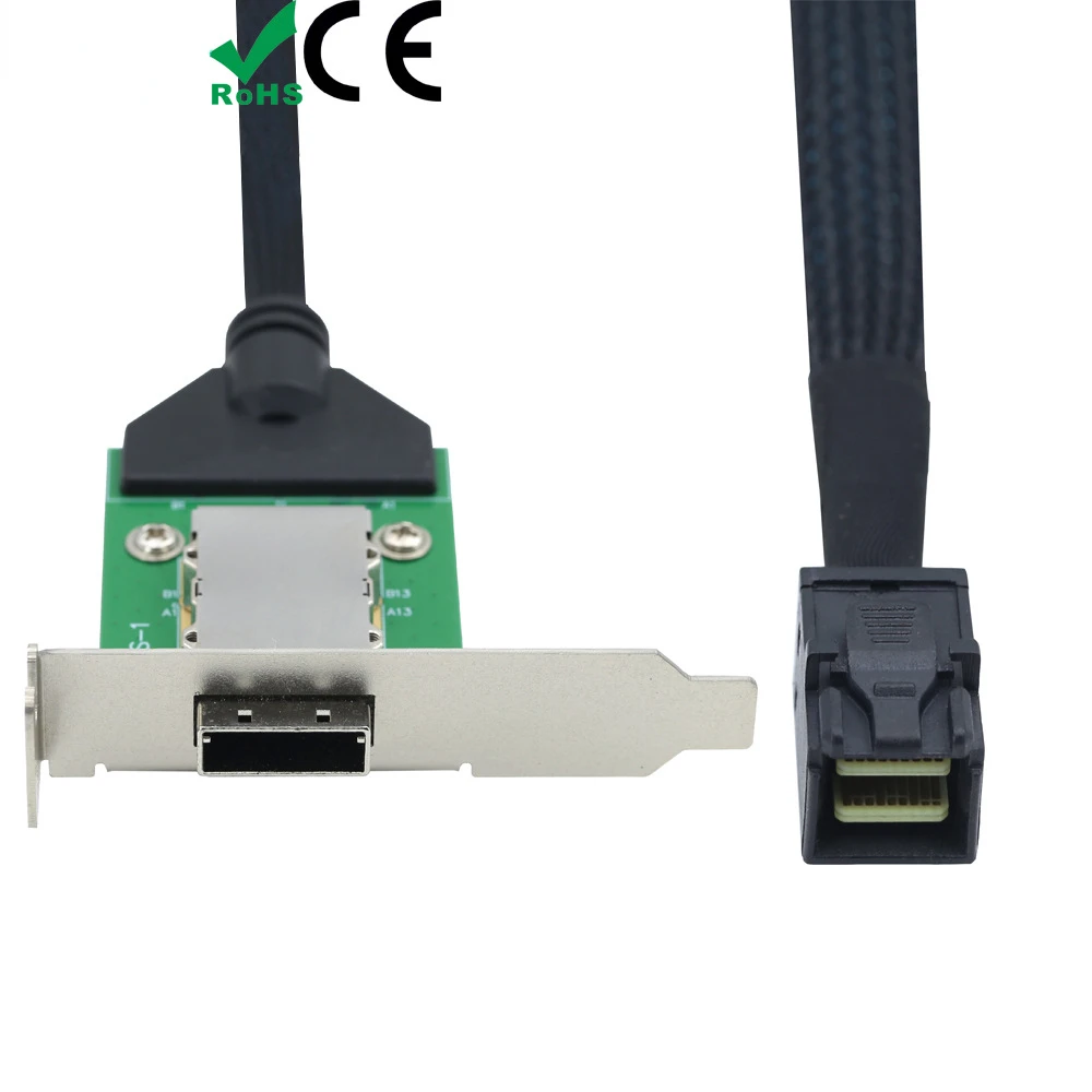 Mini SAS HD SFF-8643 a HD SFF-8088, servidor de Cable hembra PCBA, arnés de conversión interna y externa - imagen 2