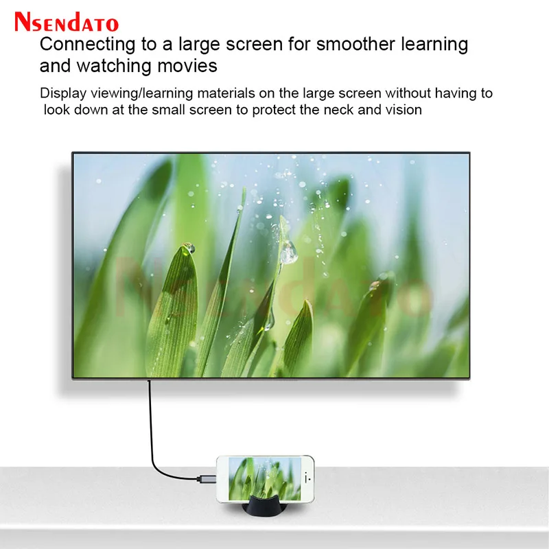 Adaptador de pantalla 4K L17 USB tipo C a HDMI, Compatible con pantalla con Cable para compartir TV, Dongle Stick para TV, iPhone 15, Cable de teléfono, Monitor de PC - imagen 3