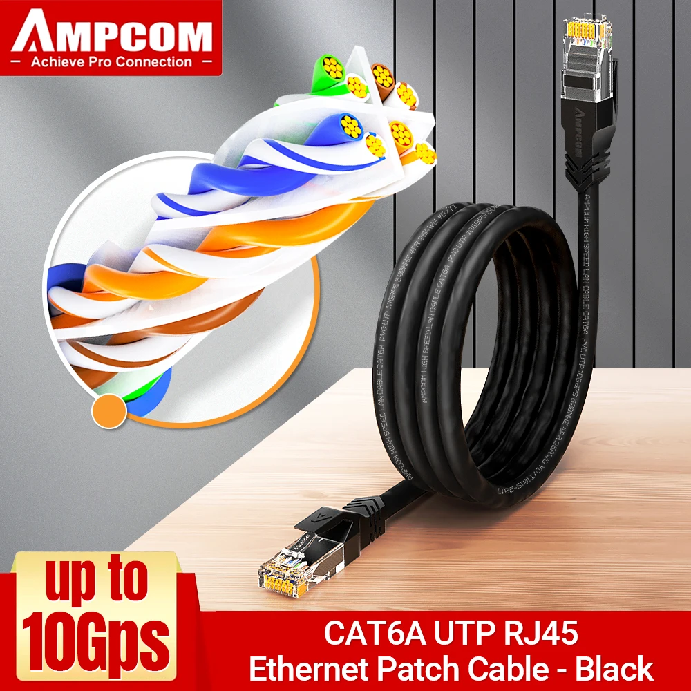 CAT6A UTP Black