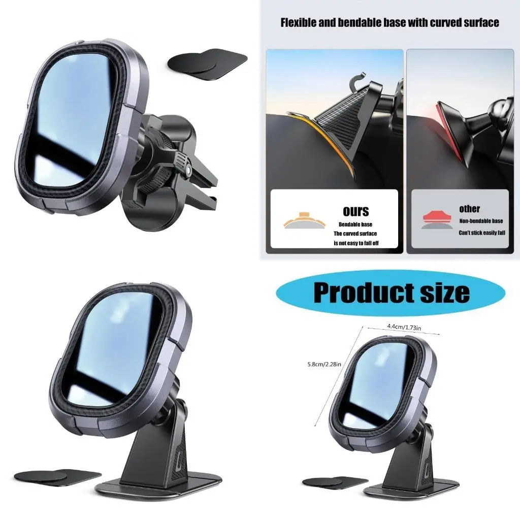 Y1UB manos libres magnético teléfono coche soporte giratorio 360 soporte teléfono para vehículo Dashbaord/soporte