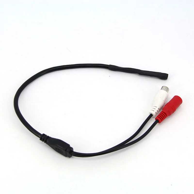 Mini micrófono pastilla Monitor de sonido pastilla de Audio DC 12V RCA Cable de alimentación para cámara de vídeo Cctv DVR - imagen 5