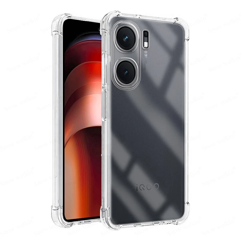 Funda de protección completa con amortiguador de Airbags para Vivo iQOO Neo 9 Neo9 Pro Neo 9S Neo9S Pro, funda trasera transparente de TPU suave a prueba de golpes - imagen 2