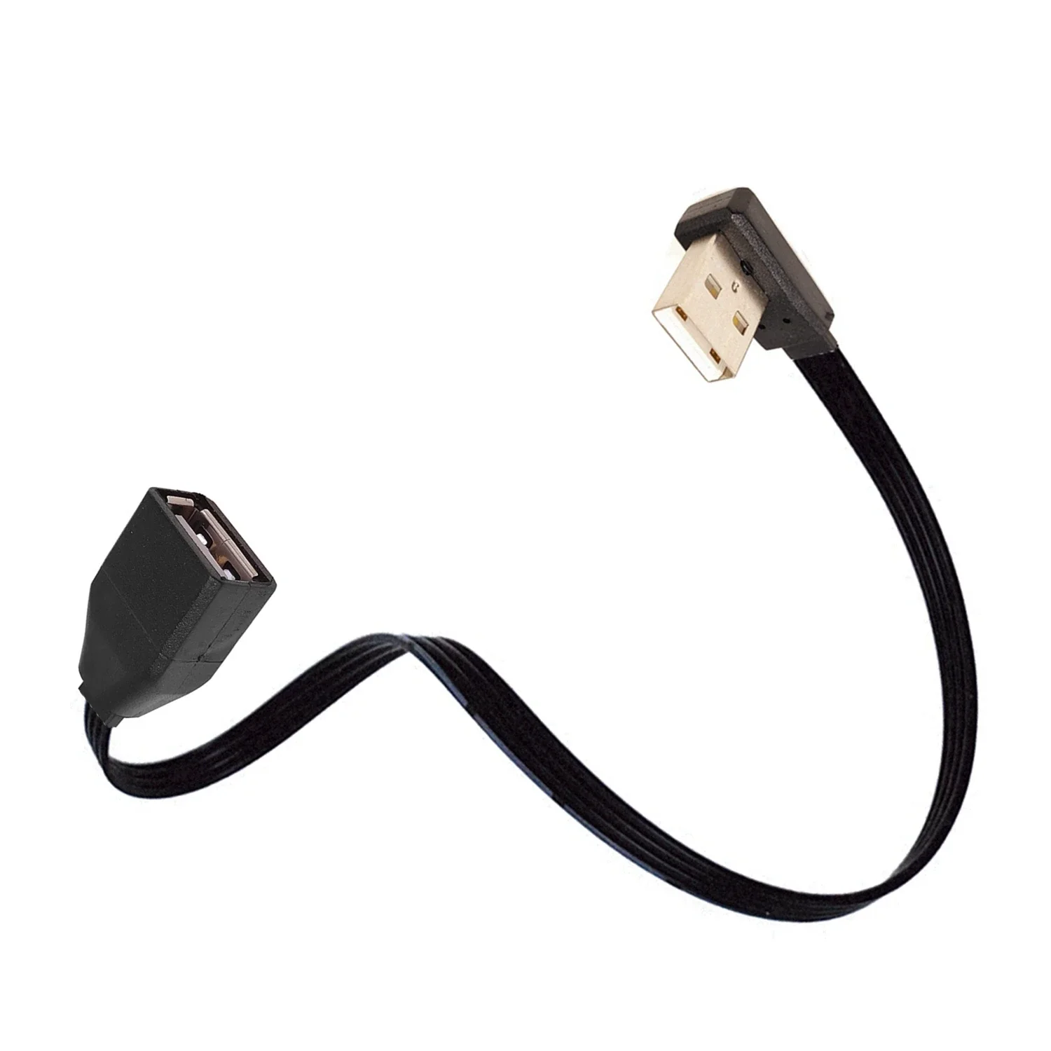 50CM 10cm 20cm 5cm USB 2,0 A enchufe a hembra 90 Cable adaptador de extensión en ángulo USB 2,0 macho a hembra Cable derecho/izquierdo/abajo/arriba