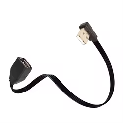 Cable alargador USB 2.0 macho-hembra en ángulo de 90 grados