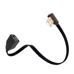 Cable alargador USB 2.0 macho-hembra en ángulo de 90 grados