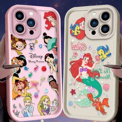 Funda de princesa de Disney para iPhone 16 15 14 13 12 11 Pro Max X XS X S Max XR SE 2020 7 8 Plus iphone16 funda trasera de silicona suave