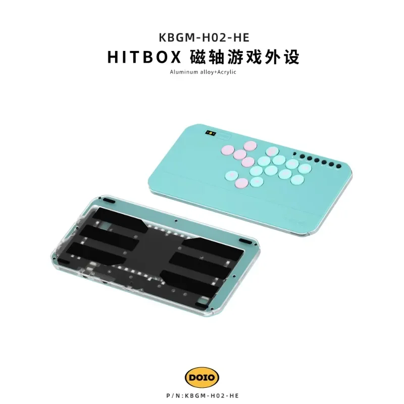 DOIO HITBOX KBGM-H02HE interruptor magnético teclado de aleación de aluminio nuevo teclado de juego ergonómico PBT compatible con PS4 PS5 Switch PC Steam - imagen 5