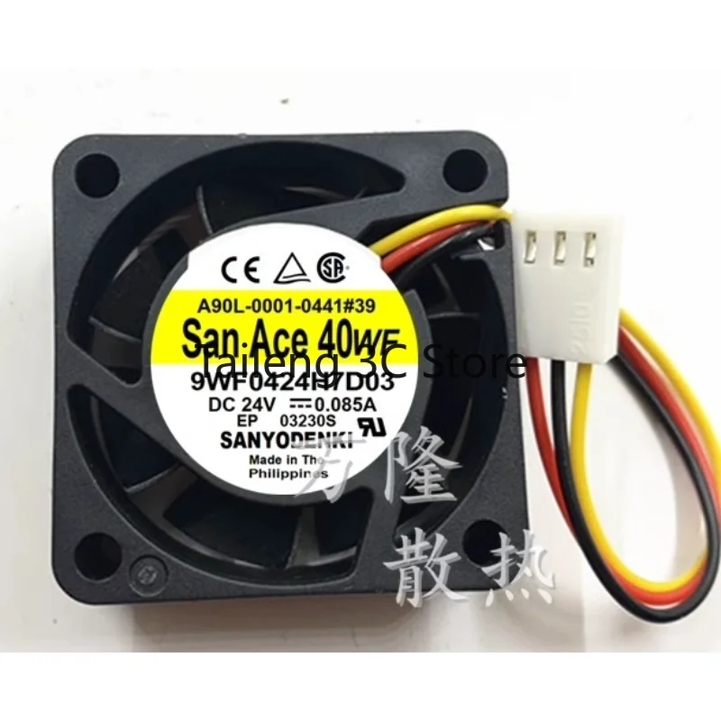 Nuevo ventilador de refrigeración para SanAce40WF 9WF0424H7D03 A90L-0001-0441 # 39 24V para ventilador FANUC40*40*20MM