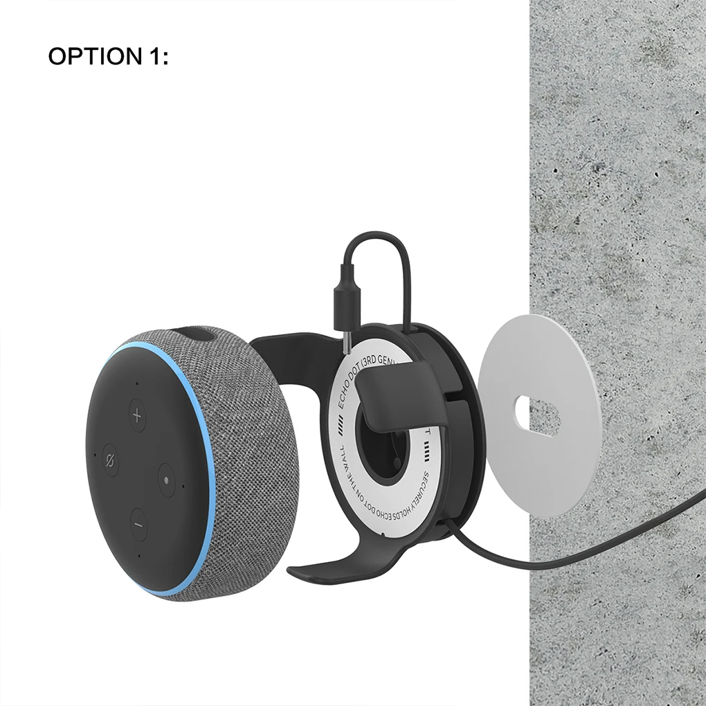 Para Google Home Mini soporte de montaje en pared gestión de cables soporte de montaje accesorios de altavoz de baño para Amazon Echo Dot 3rd - imagen 5